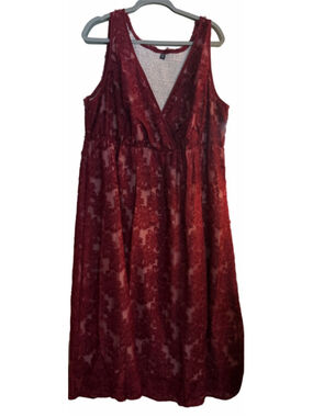 NEW Plus Size Wedding Guest Floral Lace V Neck Sleeveless Formal Dress 3X
